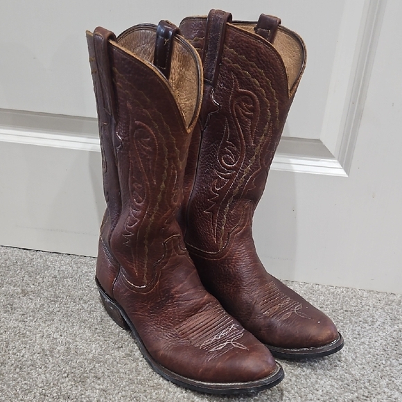 Lucchese Other - Lucchese Men's Brown Western Leather Cowboy Boots - Classic Stitch Detail